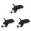 3X Turntable Headshell Aluminium Alloy Headshell Record Turntable Needle Replacement Phono Stylus Cartridges Rack Black 1