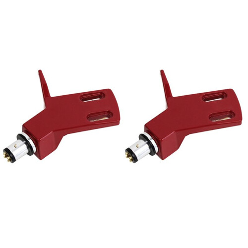 2X Turntable Headshell Aluminium Alloy Headshell Record Turntable Needle Replacement Phono Stylus Cartridges Rack Red