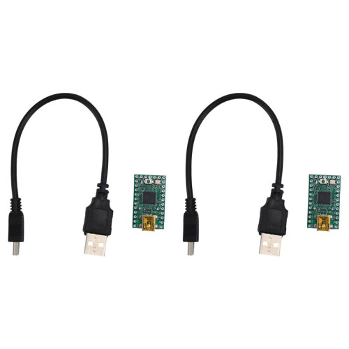 2X Teensy 2.0 USB AVR Development Board ATMEGA32U4 Expansion Board with Data Cable for