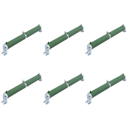 6X 200W Watt 100 Ohm Ceramic Tube Adjustable Rheostat Resistor Green