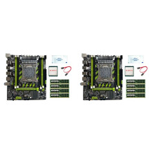2X X79G LGA2011 Motherboard+E5 2670 V2 CPU+4X4G DDR3 RAM+Thermal Grease+ KabelunterstüTzung M.2 NVME PCIE X16 USB2.0 SATA3.0