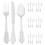 3Sets Portable Silver Set Party Utensils 2