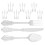 3Sets Portable Silver Set Party Utensils 3