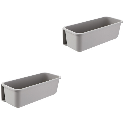 2Pcs Grey Kitchen Cabinet Shelves Pull Out Drawers Under Shelf Storage 1