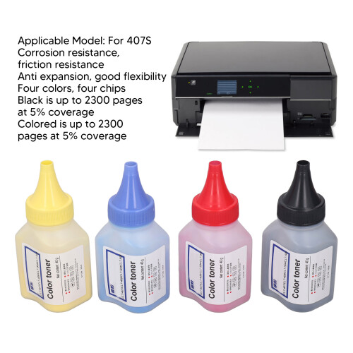 Universal Toner Refill Powder Set for 409S Printers, Multi-Color 2