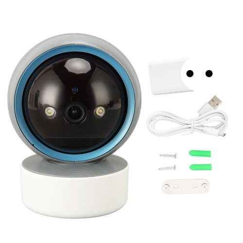 Camera da interno 2K con visione notturna, audio bidirezionale e rilevamento infrarossi 1