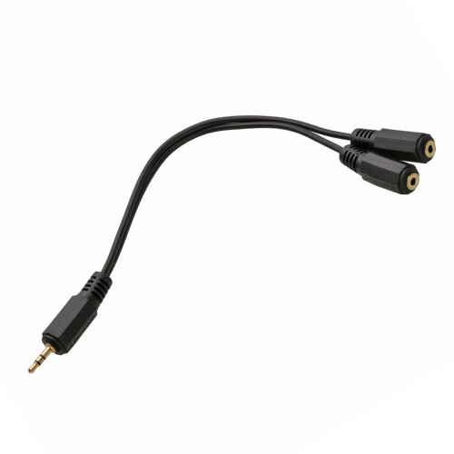 kenable 2.5mm Stereo Jack Splitter Adapter Audio Cable Lead Gold 20cm 2