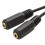 kenable 2.5mm Stereo Jack Splitter Adapter Audio Cable Lead Gold 20cm 4