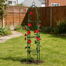 1.9m Outdoor Garden Obelisk Twisting Climbing Plant Trellis Metal Support Frame