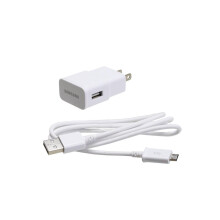 USA Travel Adapter White Charger With USB-A to MicroUSB Cable for Samsung Devices ETA-U90JBS