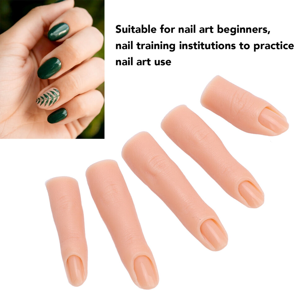 Silicone Nail Practice Fingers 5 Pcs