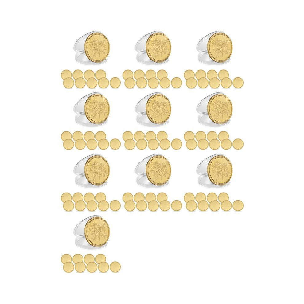 100Pcs Laser Engraving Blanks Brass Coin Blanks Metal Engraving Blank Coins 40Mm With Acrylic Protection Box 6033965439640