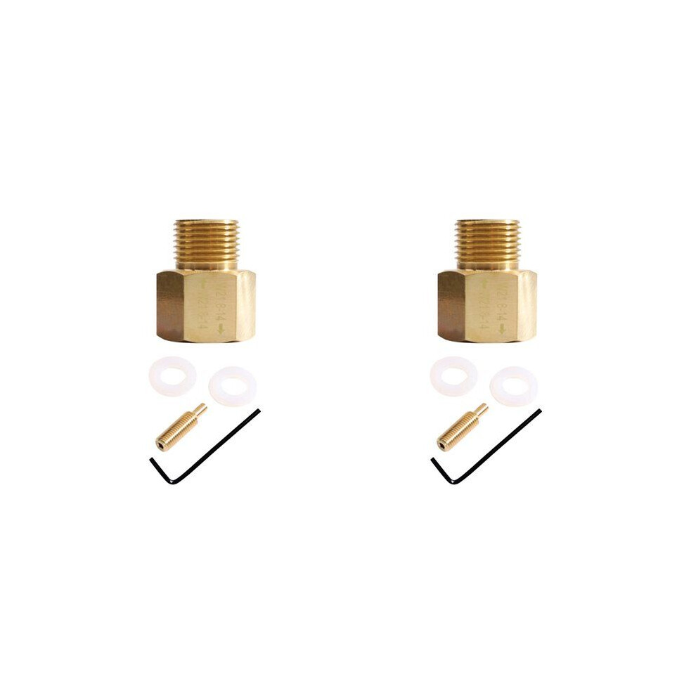 2X Co2 Cylinder Tank W21.8-14 To W21.8-14 Adapter Converter With Rpv Valve For Aquarium Fish Tank Istovo