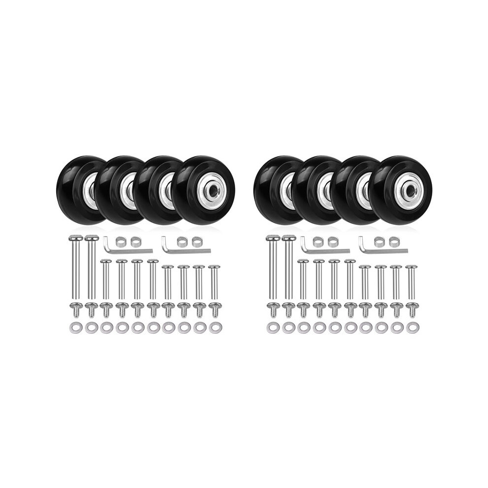 8Pcs Luggage Suitcase Replacement Wheels,Swivel Caster Wheels Bearings Repair Kits Luggage Replacement Wheels 40Mmx18mm 6034127468850
