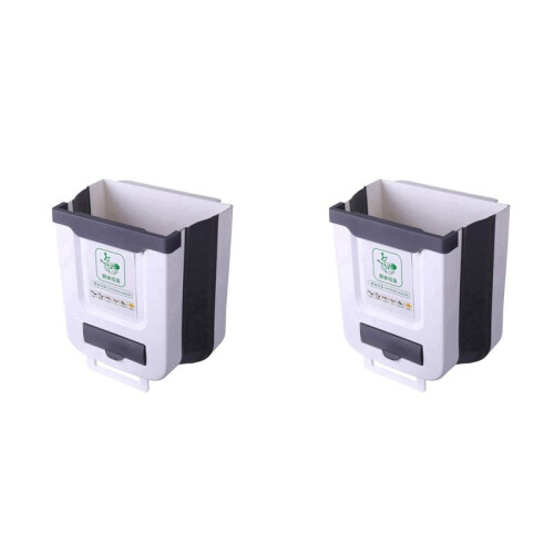 2X Foldable Trash Can for Camping Car, Caravan & Home - Large Capacity, DurablePP Material, Easy to Clean