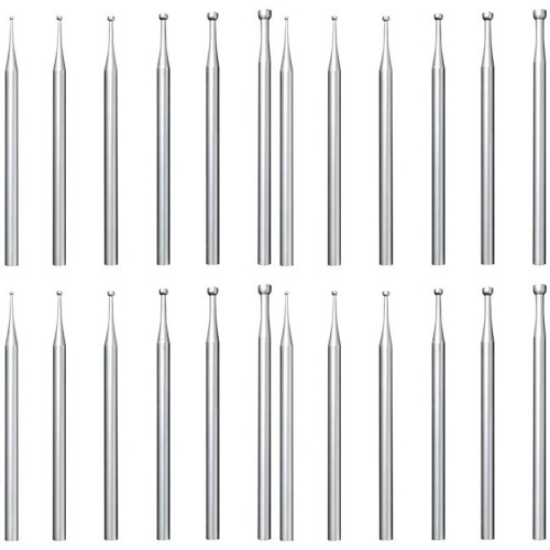 24 Pcs Round Cup Burr - 3/32Inch Shank Jewelry Making Burs Wire Rounder Bits