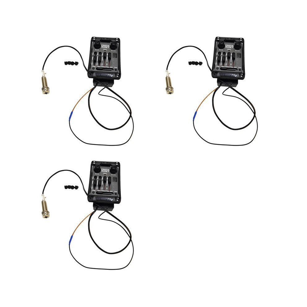 3X Guitar Pickups Prefix -T Onboard Preamp Matrix Acoustic Pickup Eq Equalizer With Tuner Soft Piezo 6032513431198