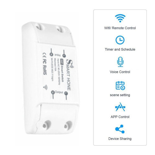 2X   Tuya  Home Wifi  Phone Wireless Remote Control Timing   Wireless Relay Module 2
