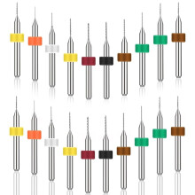 Set di 20 Microtipo Punte da Trapano, Punte da Trapano Microtipo Elicoidali In Acciaio da 0,1-1 mm per PCB per Circuiti Stampati, Gioielli,