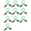 10X Oxygen Sensor Lambda Sensor Fit for  C2 C3 C4  206 9657632980 OZA608-U2 1618RO 1