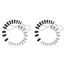 2X Portable Thread Tester Bolt Nut Screw Bolt Nut Screw Checking Checker 26 Male/Female Size Gauge Measuring Tool Kit