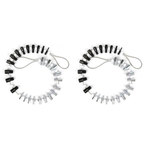 2X Portable Thread Tester Bolt Nut Screw Bolt Nut Screw Checking Checker 26 Male/Female Size Gauge Measuring Tool Kit