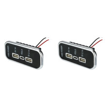 2X Caricabatteria da Auto 12/24V PD3.0 Doppia Presa USB per Moto, Camion, ATV, Barca, , Bus, Presa Adattatore di Alimentazione