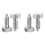 4Pcs M10 Stainless Steel Hand Retractable Spring Plungers with Knurled Handle - Quick Release Locking Pin 1