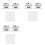 6PCS Wireless Light Wall  RF 433Mhz Relay Receiver with 1x 2Gang Panel  LED Remote Control for LED Lamp 1