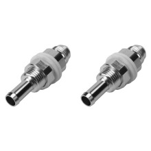2X 6AN Male Flare Bulkhead to 5/16 Inch Hose Barb Adapter Fitting Aluminum Flare Connector Fluid Designed for Car SUV