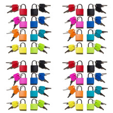 32 Pack Locks Small Padlock with Key Luggage Gym Locker Lock Colorful Padlock for Outdoor School Home A