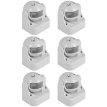 6X PIR Infrared Motion Sensor AC110V-220V Motion Detector Adjustable for Indoor and Outdoor Multiple Scenarios