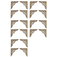 20 PCS Non Peint Moulures en Bois Décalque Européenne Appliques en Bois pour Meubles Armoire Fleur Sculpture sur Bois Décoratif 10 cm