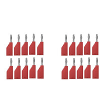 20 Unids Conector Enchufe J.10054 4mm Enchufe Apilable Conector Tipo Banana Conector Frontal Enchufes Multifunción, Rojo