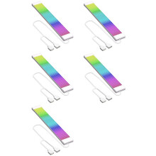 5X Placa de Sincronização ARGB com Faixa de LED RGB para Fonte de Alimentação de Computador ATX 24PIN GPU Placa Gráfica 8Pin Cable Case X8