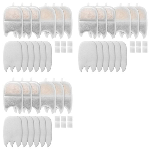 18X Pet Water Fountain Filter Replacement Set Replacement Filter and Sponge for 4L Cat Drinker Pet Drinker Accessories