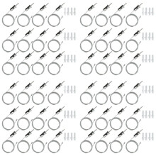 48 Sets Sechseck-Garagen-Aufhängekabel-Kit, Stahl-Hängeketten, Waben-Lichtverbinder, Pendeldrahtseilkabel, 2 M