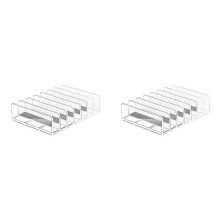 2X Rack de Armazenamento de Acrílico para CD/DVD, Organizador Transparente, Suporte de Exibição para CD/DVD, Comporta Vários Discos
