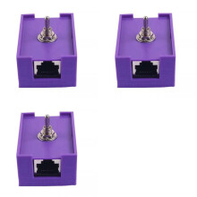 3X Netzwerk RJ45 LAN CAT5/CAT6 Twisted Pair Steuerschalter Kippschalter Netzwerkkabel