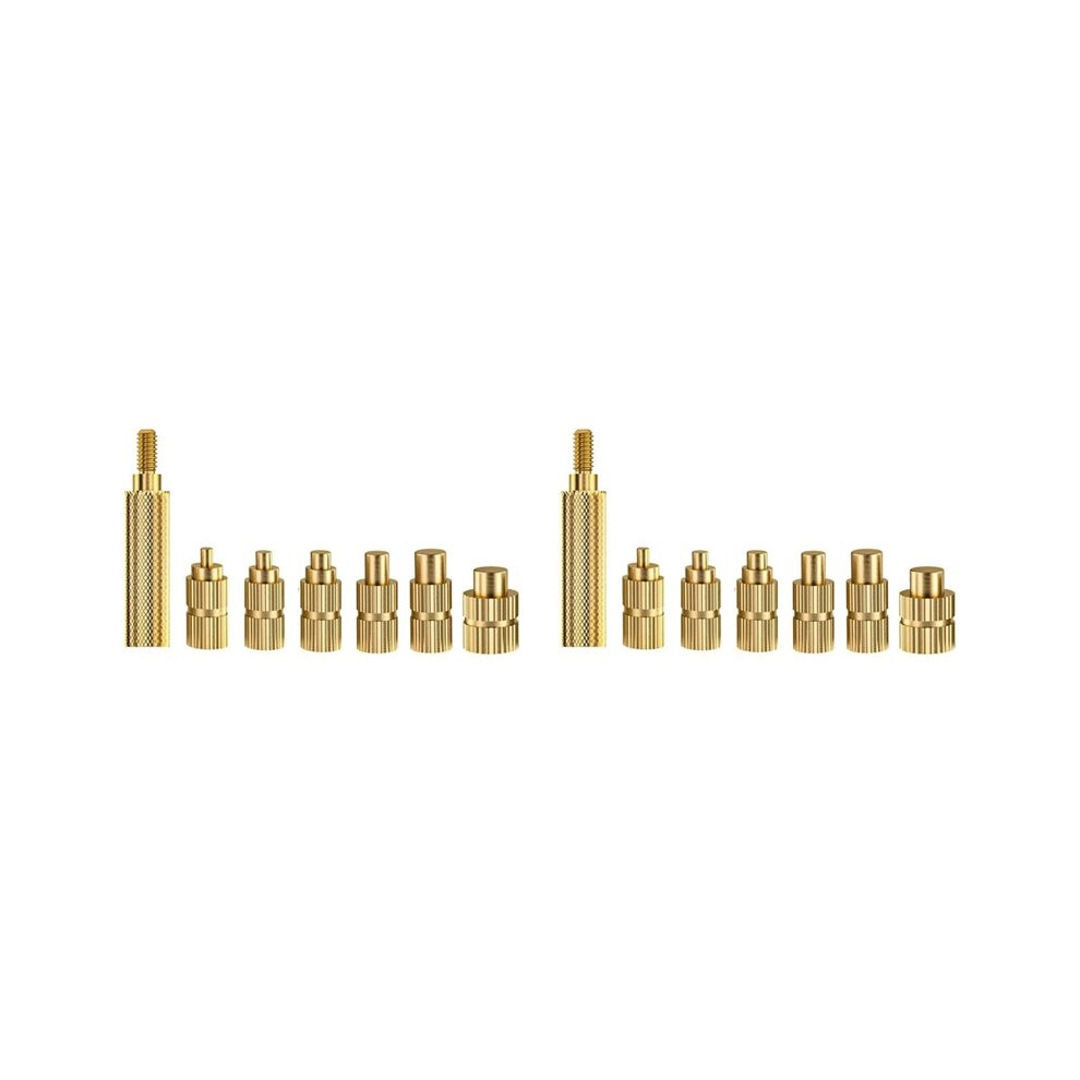 14Pcs Heat Set Insert Soldering Iron Tip M2 M2.5 M3 M5 M6 Hot Melt Insets Nut Brass Embedded Thread Insertion Kit 6034185752755