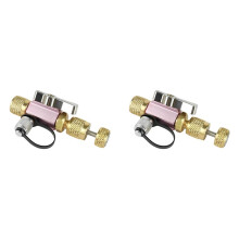 2X Vacuum-Rated Valve Core Removal Tool, 5/16inch Female Flare X 1/4inch Male Flare,Compatible with for R410A