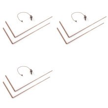 6Pcs Copper Dowsing Rods Spiritual Divining Rods Flexible Copper Rod Dowsing Spirit Rods with Pendulum Pendant