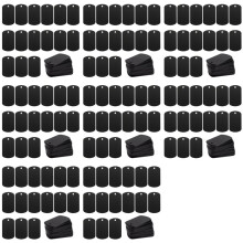 400 Pièces D'Estampage en Métal Noir pour Estampage, Gravure D'Ébauches D'Estampage en Aluminium Porte-Clés Étiquette de Chien Vierge