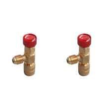 2X R410 AC Valve 1/4 Inch Filler Joint A/C Refrigerant Valve Air Conditioning Repair and Fluoride Safety Adapter C