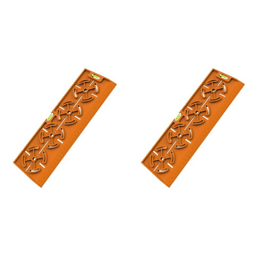 2X Drilling Template with Spirit Level and 30 cm Ruler - for Sockets/Flush-Mounted Boxes- Electrical Installation