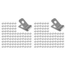 200PCS Clips Fence Wire Clamps Agricultural Fencing Mounting Clips with Screws Stainless Steel Wire Garden Fasteners
