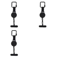 3X Suporte Retrátil Antirroubo para Telefone, Cordão para Celular, Cinta de Segurança para Smartphone, com Clipe de Cinto, Cordão para Celular