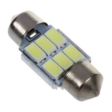 12pcs 31 mm 6 5630 SMD LED Festoon Indoor Lighting 3W 195LM 6500K
