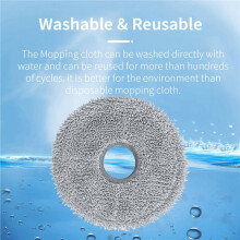12PCS Washable Mop Cloth for Robot Vacuum 3S B108CN /2Pro B113CN Robot Vacuum Cleaner Replacement Parts Mop