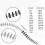 2X Portable Thread Tester Bolt Nut Screw Bolt Nut Screw Checking Checker 26 Male/Female Size Gauge Measuring Tool Kit 6